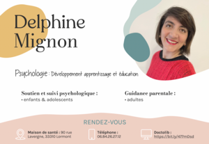 Delphine MIGNON Lormont, Psychologie