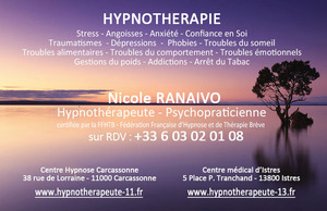 Nicole RANAIVO Carcassonne, Hypnose, Psychopratique, Réflexologie