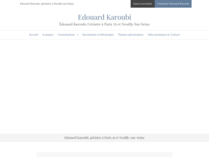 Edouard Karoubi Paris 16, Gériatrie