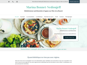 Marina Bonnet-Nedioujeff Opio, Diététique et nutrition